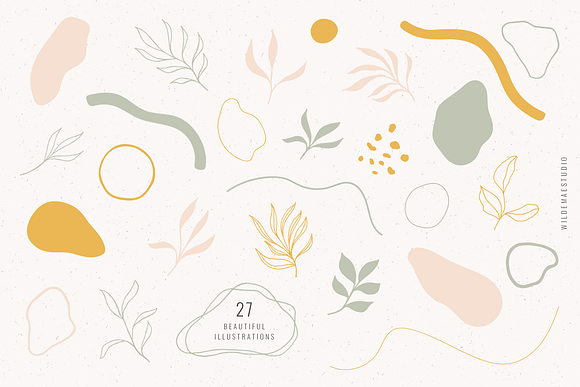 Fresh Flora & Abstract Shapes in Illustrations - product preview 2