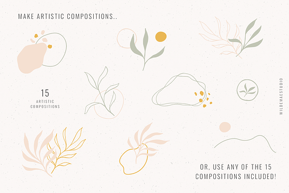 Fresh Flora & Abstract Shapes in Illustrations - product preview 3