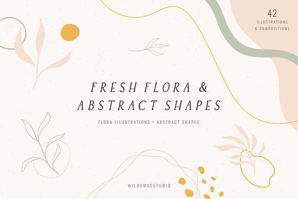 Fresh Flora & Abstract Shapes in Illustrations - product preview 4