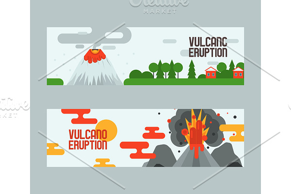 Volcano vector eruption volcanism