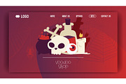 Voodoo vector web page cartoon skull