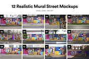 12 Mural Street Mockup - PSD