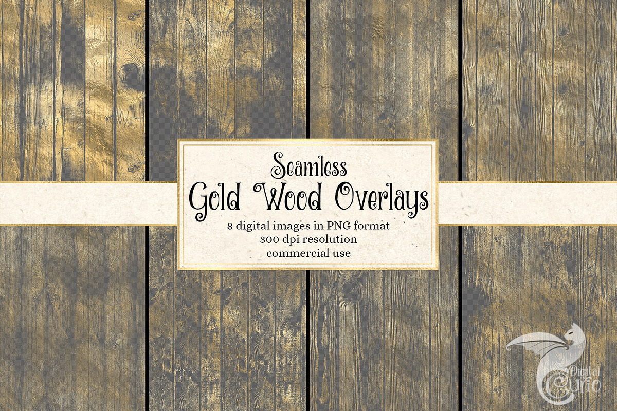 Gold Wood Overlays in Textures - product preview 8