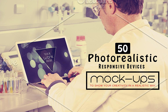 50 PSD Photorealistic Devices Mockup in Mobile & Web Mockups - product preview 2
