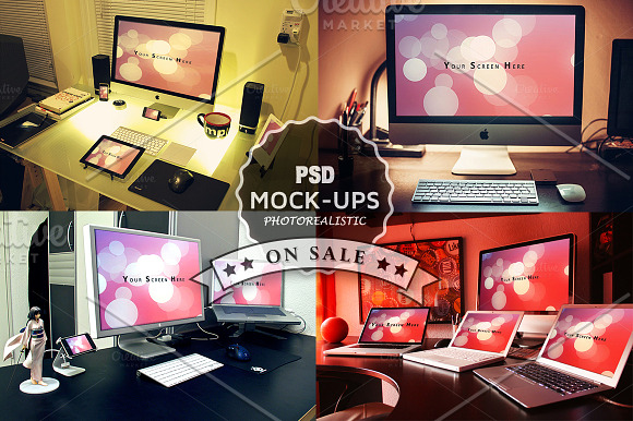 50 PSD Photorealistic Devices Mockup in Mobile & Web Mockups - product preview 4