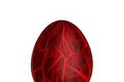 Easter egg with a pattern of ruby th