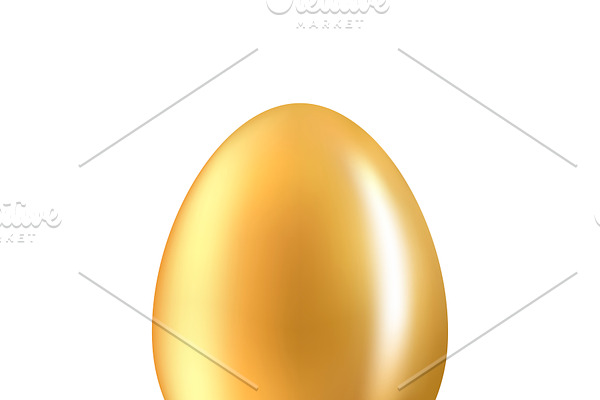 Golden Egg on a white background