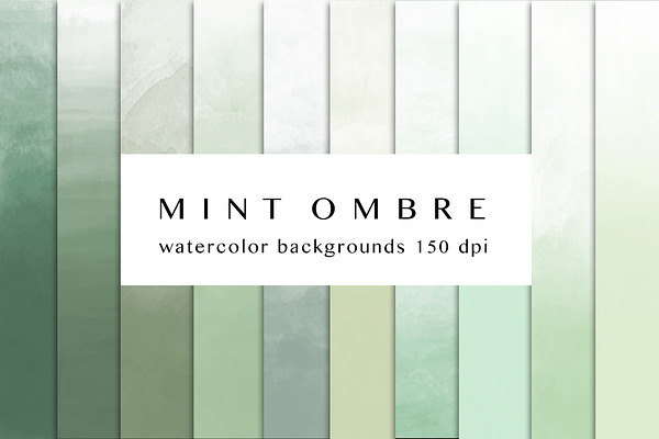 Mint ombre backgrounds