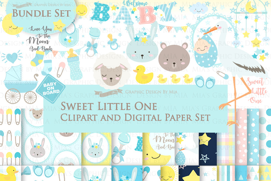 Baby, Baby Shower Blue in Illustrations - product preview 8