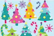 Christmas trees clipart commercial