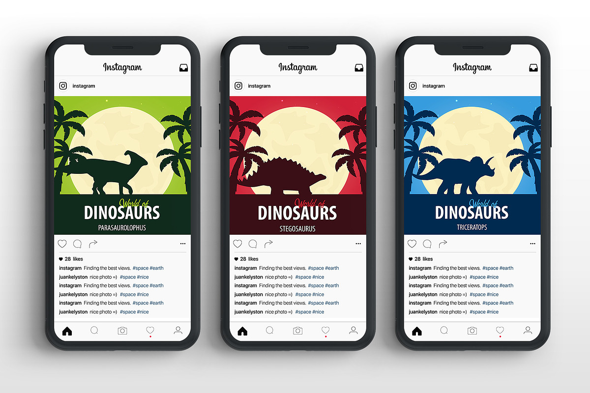 World of Dinosaurs Insta banners in Instagram Templates - product preview 8