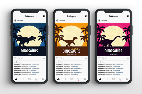 World of Dinosaurs Insta banners in Instagram Templates - product preview 1