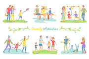 Family Activities Happy Parents and