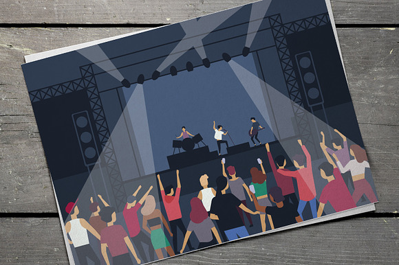 Open air festival, concert in Illustrations - product preview 1