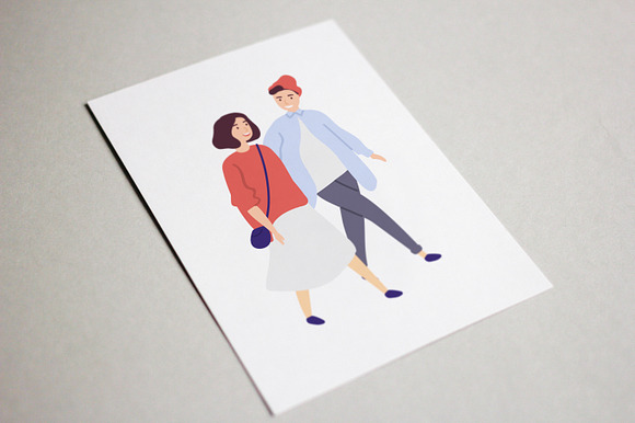 Single girl surrounded by couples in Illustrations - product preview 2