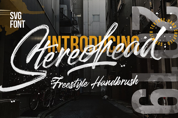 Stereohead Brush Font SVG in Script Fonts - product preview 10