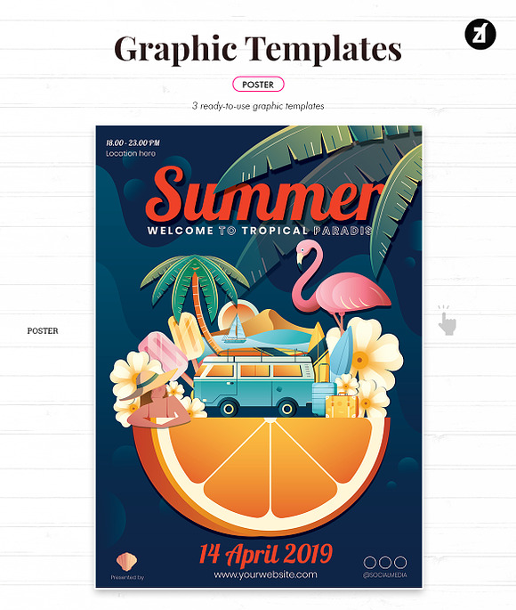 25 Summer elements with graphics in Summer Icons - product preview 2