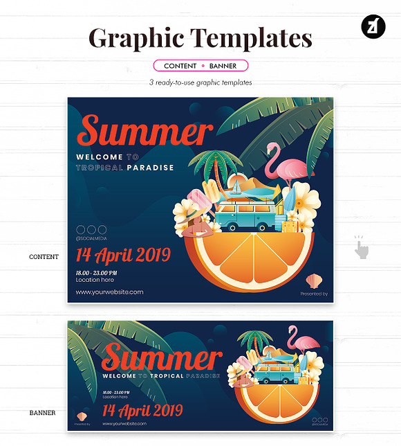 25 Summer elements with graphics in Summer Icons - product preview 3