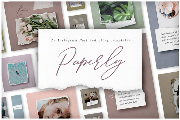 Paperly 1 – Instagram Post Templates in Instagram Templates - product preview 7