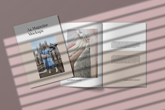 A4 and US Letter Magazine Mockups in Print Mockups - product preview 4