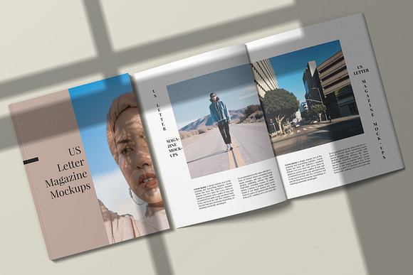 A4 and US Letter Magazine Mockups in Print Mockups - product preview 11