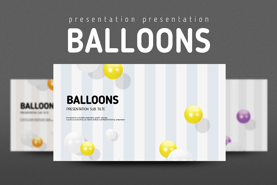 BALLOONS in Presentation Templates - product preview 8
