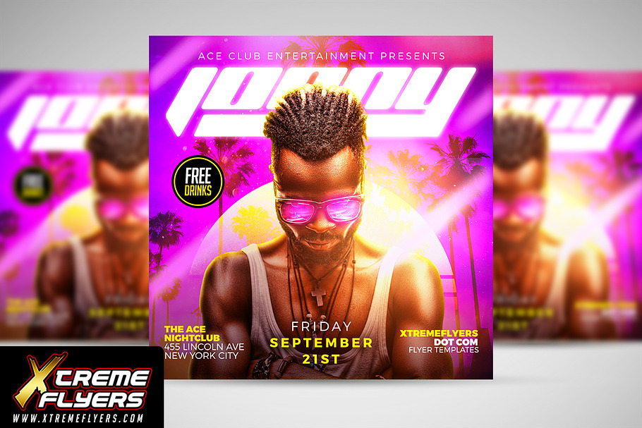 DJ Artist Flyer Template in Invitation Templates - product preview 8