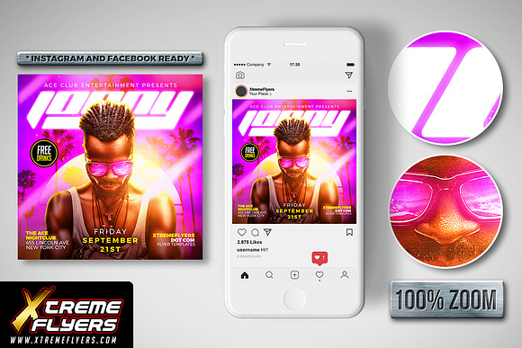 DJ Artist Flyer Template in Invitation Templates - product preview 1