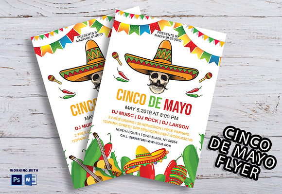 Cinco De Mayo flyer / Invitation in Invitation Templates - product preview 2