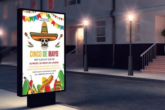 Cinco De Mayo flyer / Invitation in Invitation Templates - product preview 3