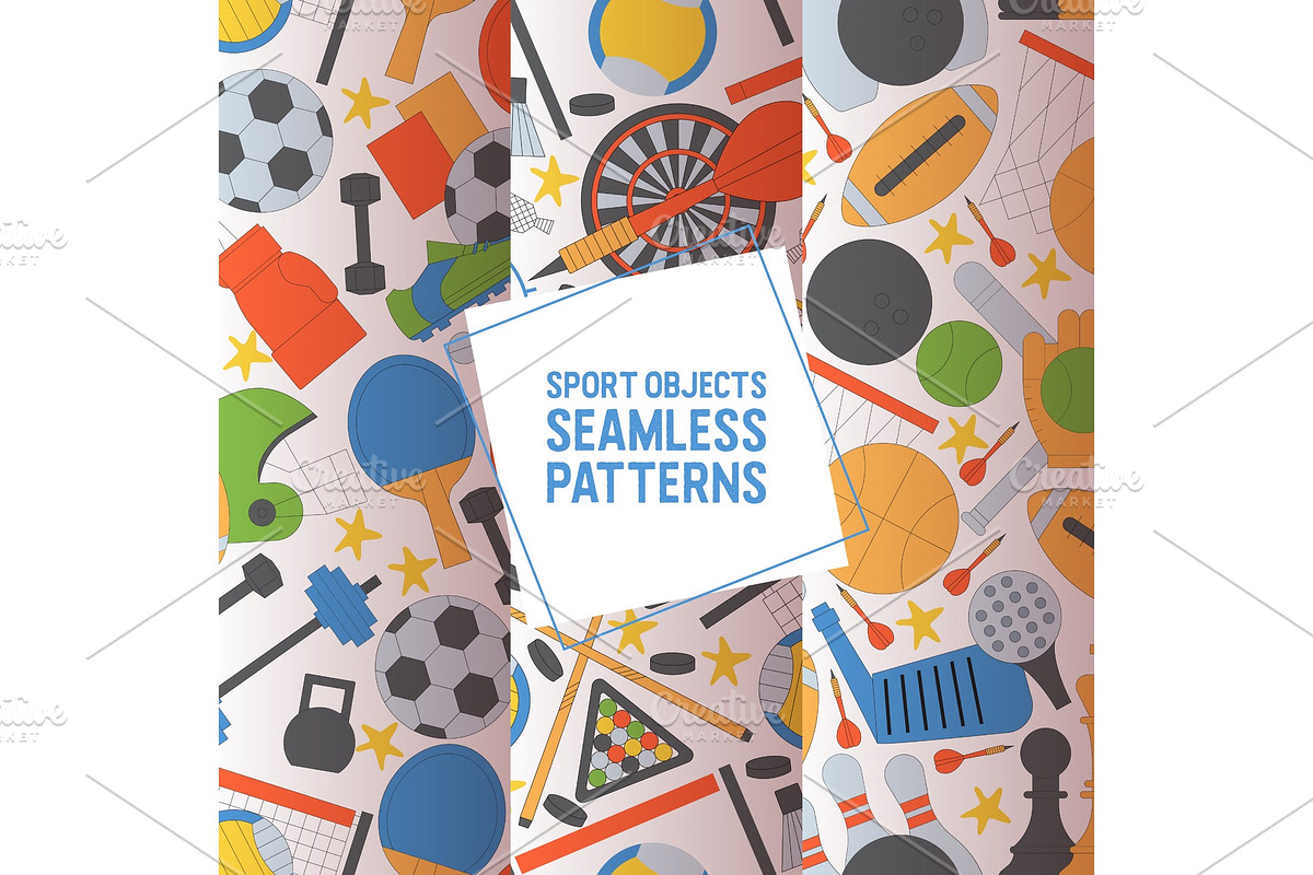 Sport seamless pattern vector in Illustrations - product preview 8