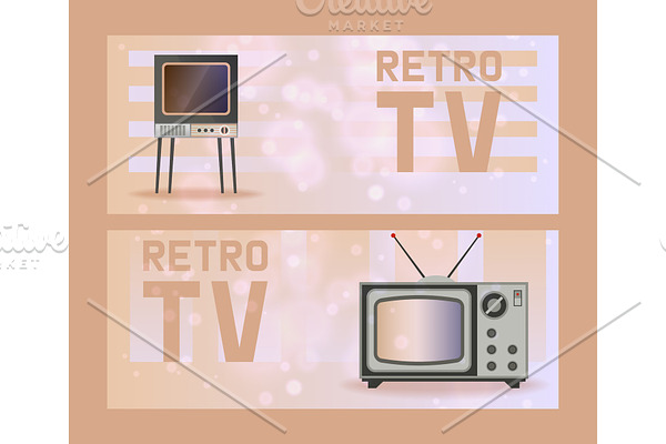 Retro TV vector old TV-broadcast