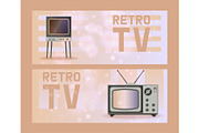 Retro TV vector old TV-broadcast