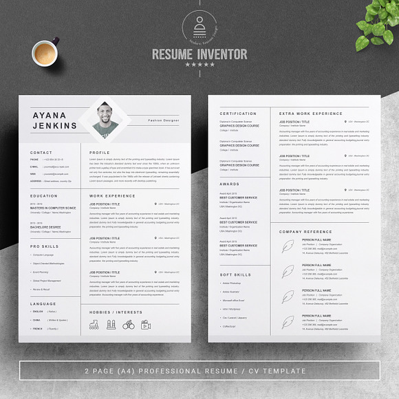 Resume Template / CV Template in Letter Templates - product preview 1