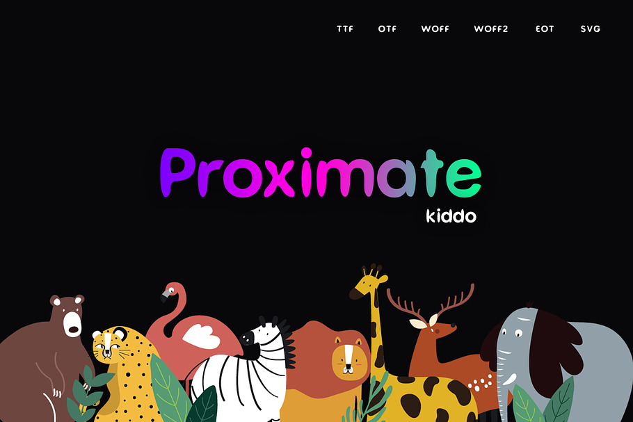 Proximate Kiddo - Display Font in Display Fonts - product preview 8