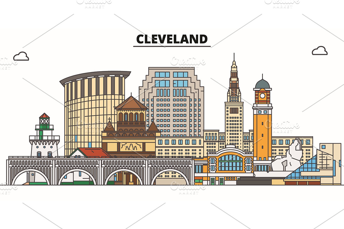 Cleveland , United States, flat in Illustrations - product preview 8