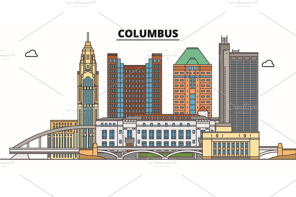 Columbus , United States, flat in Illustrations - product preview 8