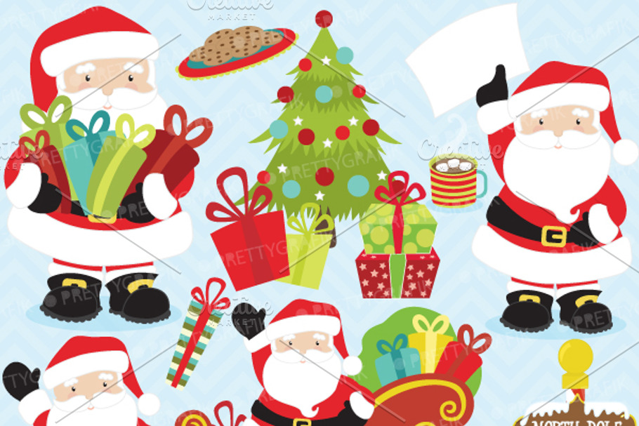 Christmas clipart commercial use in Illustrations - product preview 8
