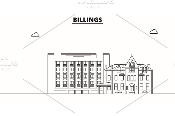 Billings , United States, outline