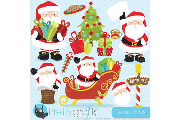 Christmas clipart commercial use in Illustrations - product preview 1