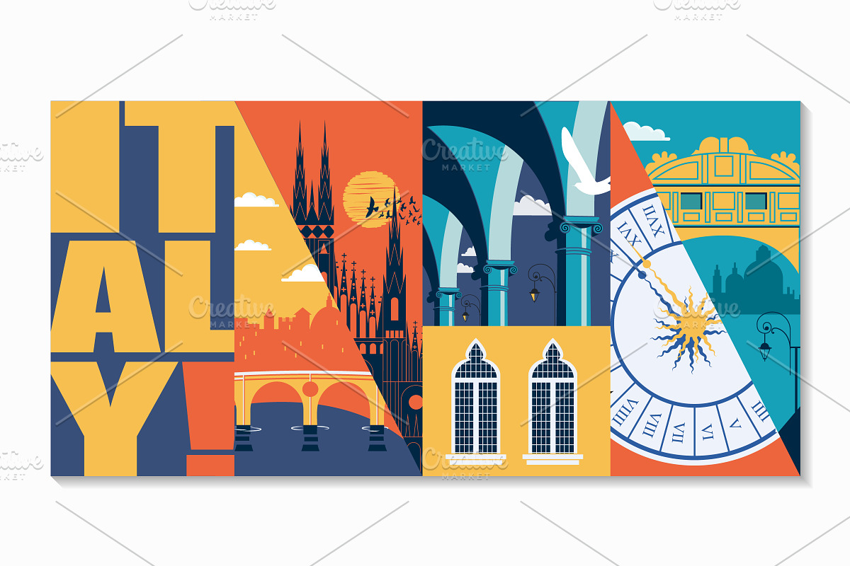 Travel to Italy vector illustration in Illustrations - product preview 8