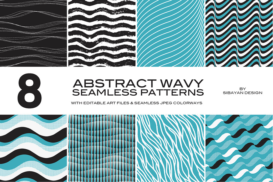 ABSTRACT WAVY STRIPE PATTERNS in Patterns - product preview 8