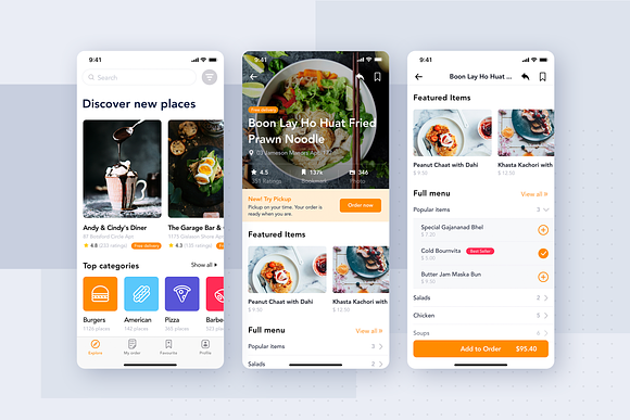 Fozzi - Food Delivery App UI Kit in App Templates - product preview 1