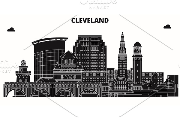 Cleveland,United States, vector