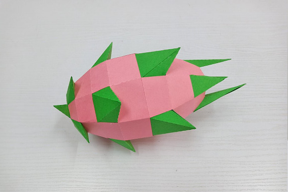 DIY Dragon fruit - 3d papercraft in Templates - product preview 2