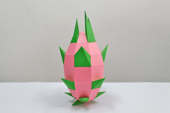 DIY Dragon fruit - 3d papercraft in Templates - product preview 3