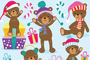 Christmas Teddy bear clipart