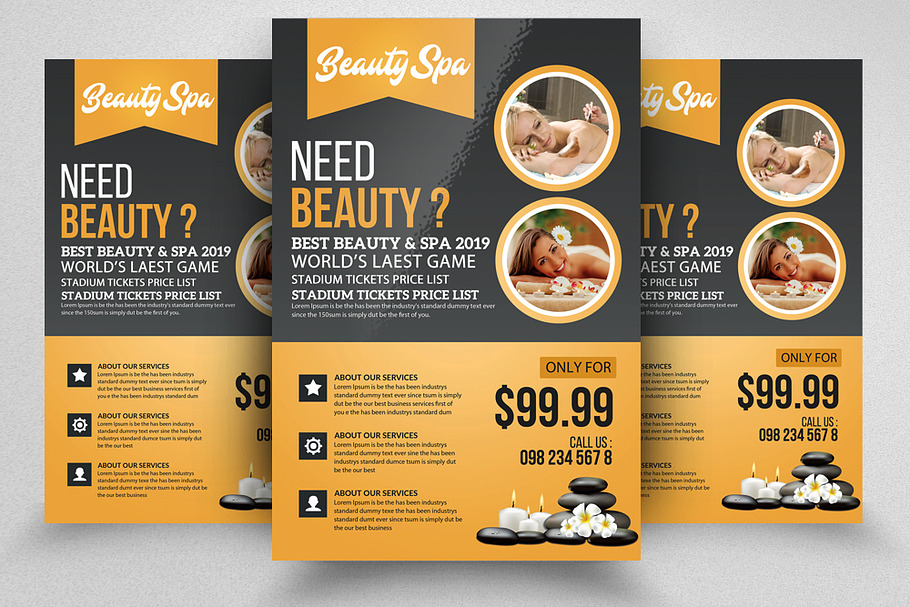 New Beauty Spa Flyer Templates in Flyer Templates - product preview 8