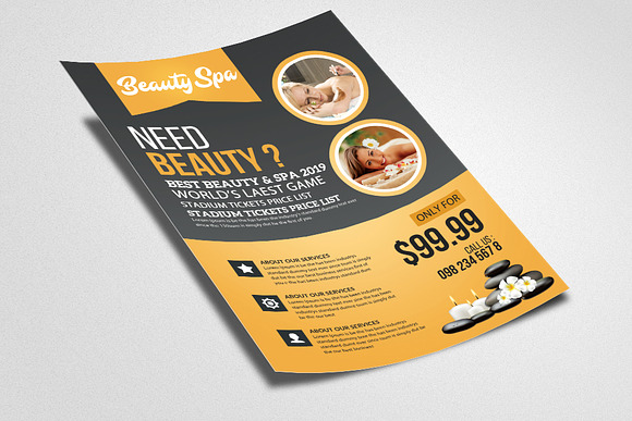 New Beauty Spa Flyer Templates in Flyer Templates - product preview 1