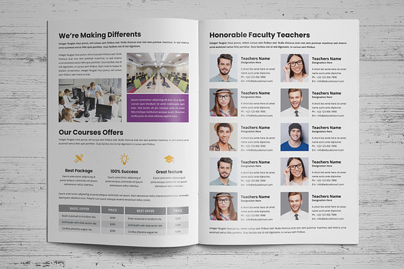 Education Prospectus Brochure v3 in Brochure Templates - product preview 3